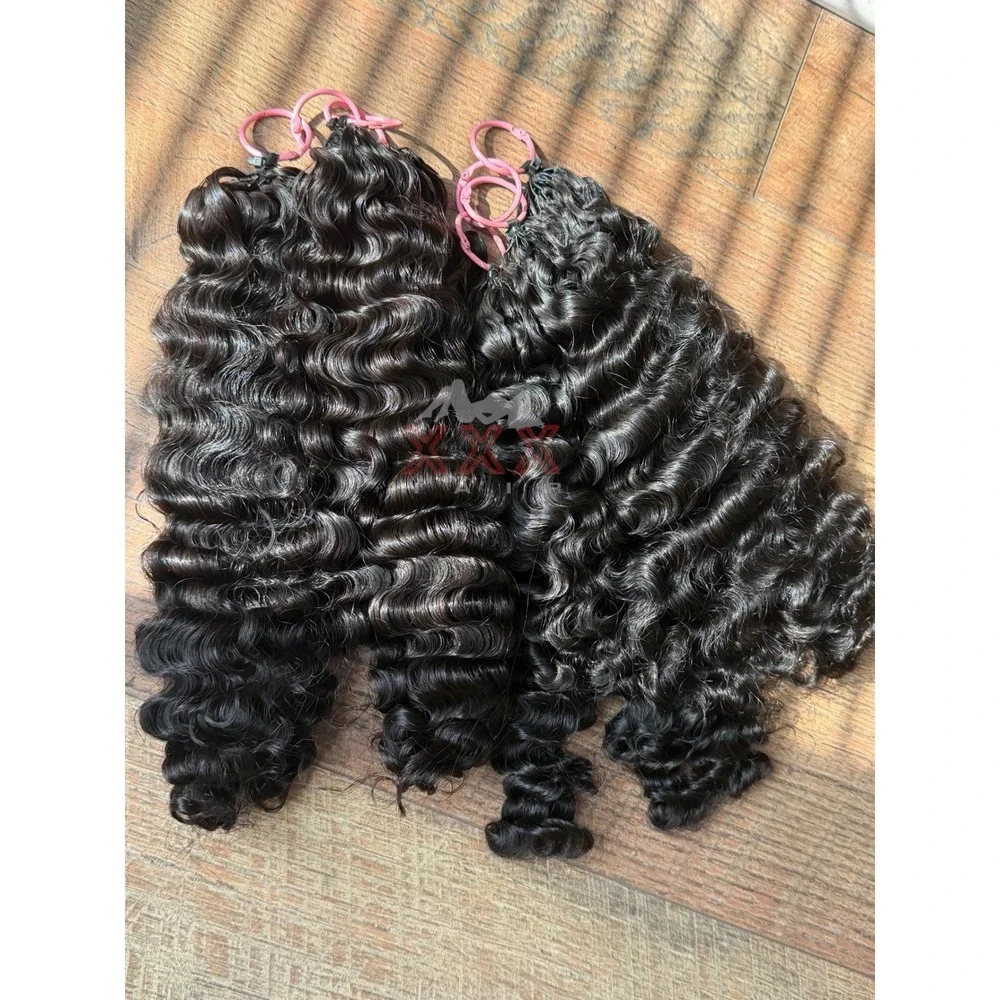 3 Bundles Of Raw Burmese Curly Feather Crotchet Human Hair Deal